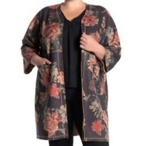 Philosophy Faux Leather Floral Jacket 2X